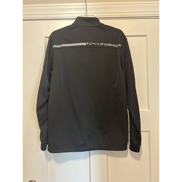 Under Armour Sweater Mens Size Medium Black 1/4 Zip Up Pullover Sweatshirt - Picture 5 of 5